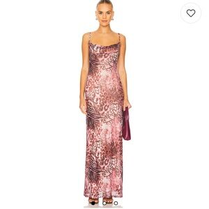 REVOLVE Cheetah Print Maxi Dress XS